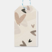 ブライダルシャワーピンク&タウペハートシックな好意 ギフトタグ (裏面)