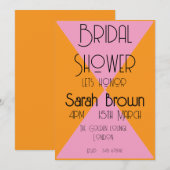 ブライダルシャワーピンク(&O) 招待状 (正面/裏面)