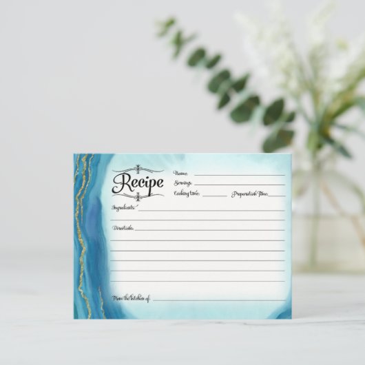 ブライダルシャワーファミリーレシピカードブルーゲーデゲート ポストカード (スタンド正面)