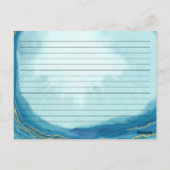 ブライダルシャワーファミリーレシピカードブルーゲーデゲート ポストカード (裏面)