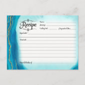 ブライダルシャワーファミリーレシピカードブルーゲーデゲート ポストカード (正面)