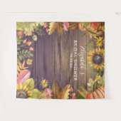 ブライダルシャワーフォトバックグラウンド紅葉カボチャ タペストリー (正面(横))