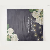 ブライダルシャワーフォトバックグラウンド花ストリングライト タペストリー (正面(横))