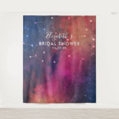 ブライダルシャワーフォトバックグラウンド銀河系星座 タペストリー (正面)