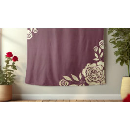 ブライダルシャワーフォトバックドランドブルゴーニュゴールデンバラ タペストリー