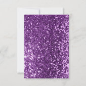 ブライダルシャワーフォトパープルフローラ誕生日緑 招待状 (裏面)