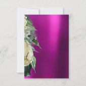 ブライダルシャワーフォトピンクフローラ誕生日ユニコーン 招待状 (裏面)