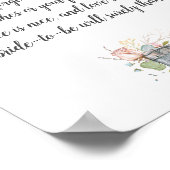 ブライダルシャワーフォトブースのゲストブックポスター ポスター (角)