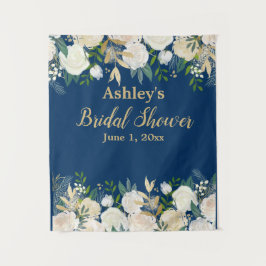 ブライダルシャワーフォトブース背景フォトプロップ金ゴールド タペストリー