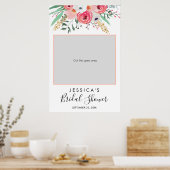 ブライダルシャワーフォトプロップフレーム結婚フローラ ポスター (キッチン)