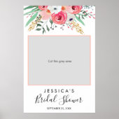 ブライダルシャワーフォトプロップフレーム結婚フローラ ポスター (正面)