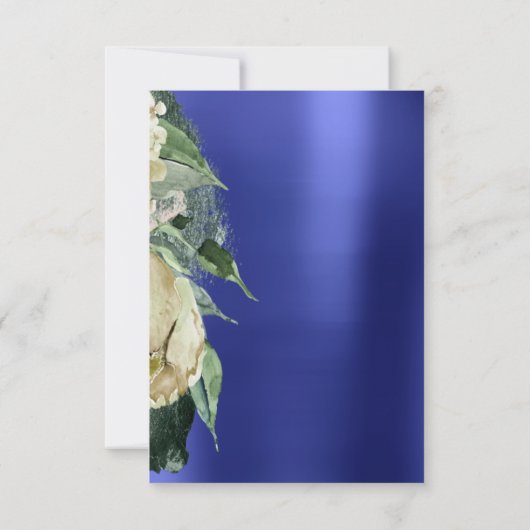 ブライダルシャワーフォトマルーンフローラ誕生日パーティー 招待状 (裏面)