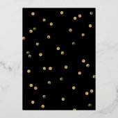 ブライダルシャワーフォト婚約パーティ金ゴールド 箔招待状 (裏面)