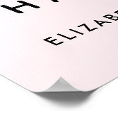 ブライダルシャワーフューチャーパーソナライズされたミセス・ピンク ポスター (角)