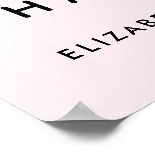 ブライダルシャワーフューチャーパーソナライズされたミセス・ピンク ポスター (角)