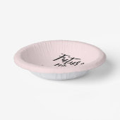 ブライダルシャワーフューチャー夫人赤面ピンク ペーパーボウル (傾斜あり)