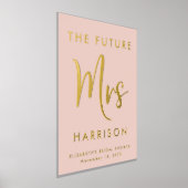 ブライダルシャワーフューチャー夫人赤面ピンク 箔ポスター (レイダウン)