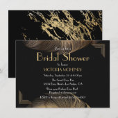 ブライダルシャワーフラッパー素晴らしギャツビーハーレムナイツ 招待状 (正面/裏面)