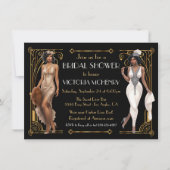 ブライダルシャワーフラッパー素晴らしギャツビーハーレムナイツ 招待状 (正面)