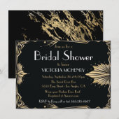 ブライダルシャワーフラッパー素晴らしギャツビーハーレムナイツ 招待状 (正面/裏面)