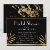 ブライダルシャワーフラッパー素晴らしギャツビーハーレムナイツ 招待状 (正面/裏面)