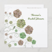 ブライダルシャワーフラワーガーデン&バード招待状 招待状 (正面/裏面)