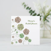 ブライダルシャワーフラワーガーデン&バード招待状 招待状 (スタンド正面)