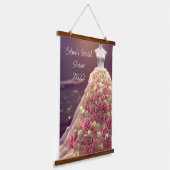 ブライダルシャワーフラワードレぶら下がったスのタペストリー 吊り下げ型タペストリー (傾斜あり)