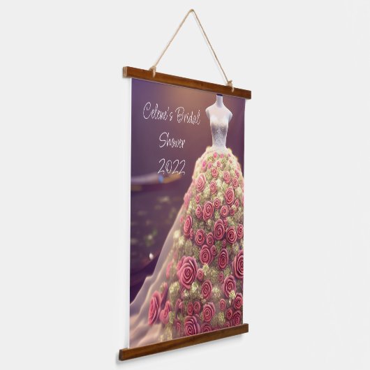 ブライダルシャワーフラワードレぶら下がったスのタペストリー 吊り下げ型タペストリー (傾斜あり)