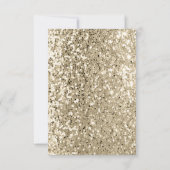 ブライダルシャワーフラワーブランチグリーナリーホワイトグリッター 招待状 (裏面)