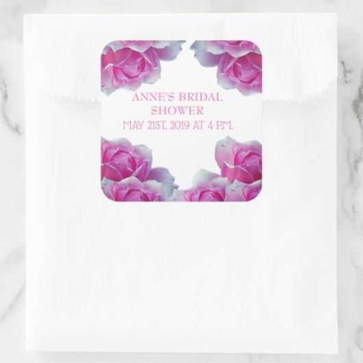 ブライダルシャワーフラワー魔法 スクエアシール (バッグ)