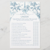 ブライダルシャワーフランスのゲームの上または下 (正面)