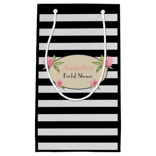 ブライダルシャワーフローラギフト特典バッグ スモールペーパーバッグ (正面)