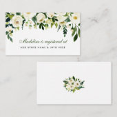 ブライダルシャワーフローラグリーンレジストリ挿入カード エンクロージャーカード (正面/裏面)