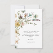 ブライダルシャワーフローラサンキューカード サンキューカード (裏面)