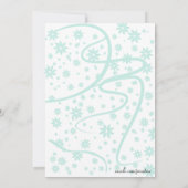 ブライダルシャワーフローラティファニーティール(緑がかった色) 招待状 (裏面)