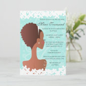 ブライダルシャワーフローラティファニーティール(緑がかった色)招待状 招待状 (スタンド正面)