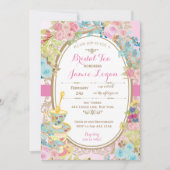 ブライダルシャワーフローラティーパーティの招待状 招待状 (正面)