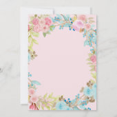 ブライダルシャワーフローラティーパーティの招待状 招待状 (裏面)