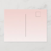 ブライダルシャワーフローラバラ金ゴールド招待 ポストカード (裏面)