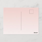 ブライダルシャワーフローラバラ金ゴールド招待 ポストカード (裏面)