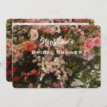 ブライダルシャワーフローラピンクと白の花名