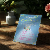 ブライダルシャワーフローラブライドドレスダイヤモンドリングや輪ブルー 招待状