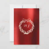 ブライダルシャワーフローラブルゴーニュリースピンクローズ 招待状 (裏面)