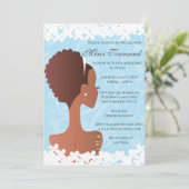 ブライダルシャワーフローラブルー招待状 招待状 (スタンド正面)