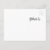 ブライダルシャワーフローラマルサラブルゴーニュ招待状 インビテーションポストカード (裏面)