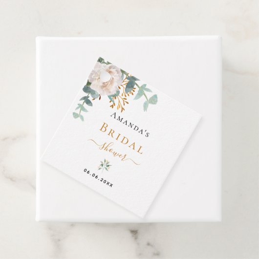 ブライダルシャワーフローラユーカリ緑エレガント フェイバータグ (インサイチュ)