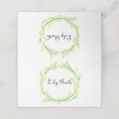 ブライダルシャワーフローラリース座席表 プレイスカード (外部開封)