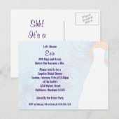 ブライダルシャワーフローラ招待状ポストカード インビテーションポストカード (正面/裏面)