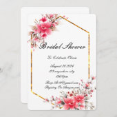 ブライダルシャワーフローラ招待状 セーブザデート (正面/裏面)